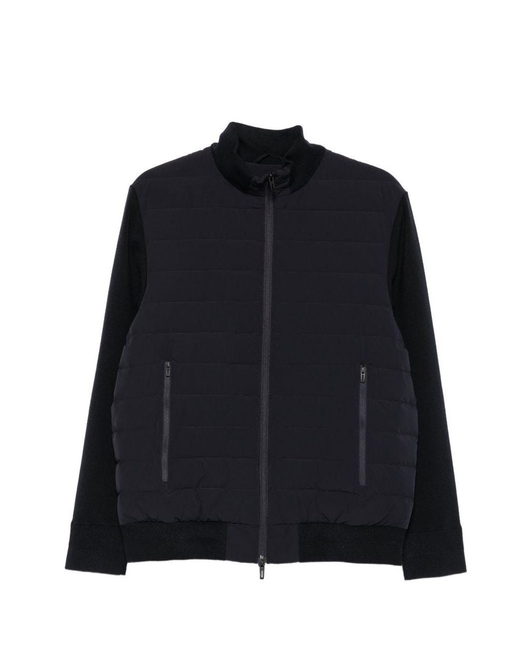 Emporio Armani Blue Nylon Short Down Jacket for men