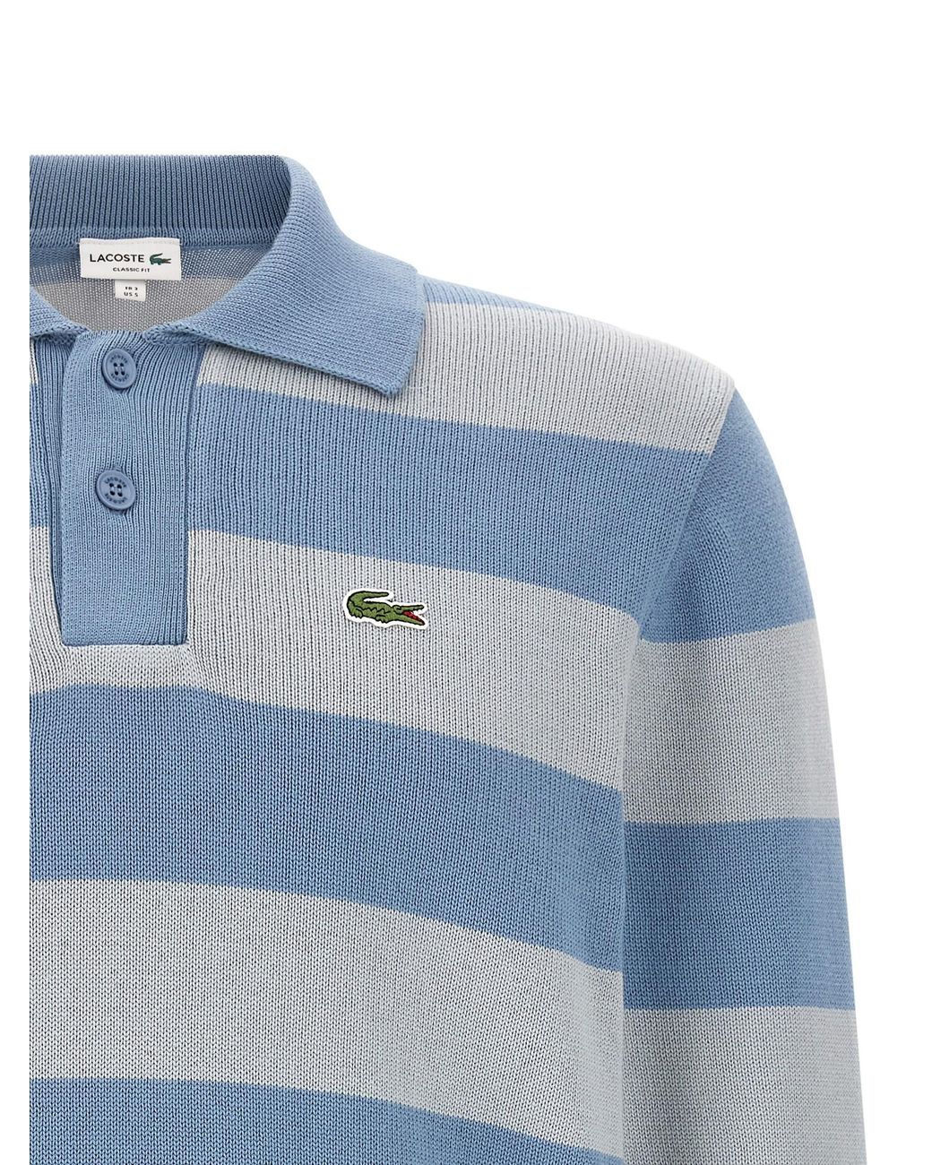 Lacoste Blue Cotton Polo Shirt for men