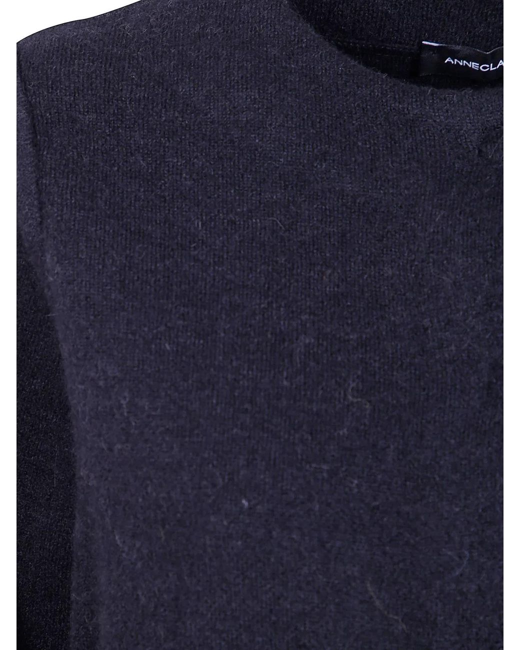 Anneclaire Blue Round Neck Knitted Jacket