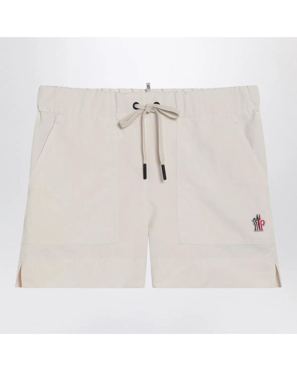Moncler White Technical Froissé Shorts