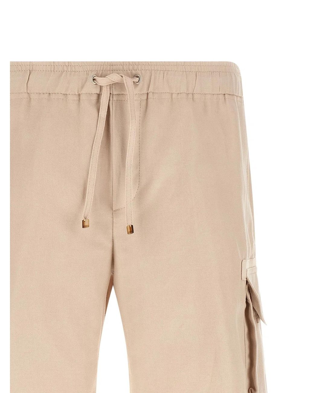 Brunello Cucinelli Natural Cargo Bermuda Shorts for men