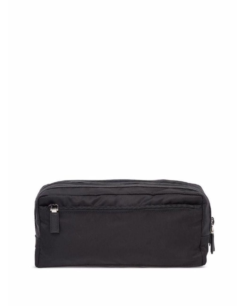 Prada Black Nylon Mini Beauty Case With Leather Accents for men