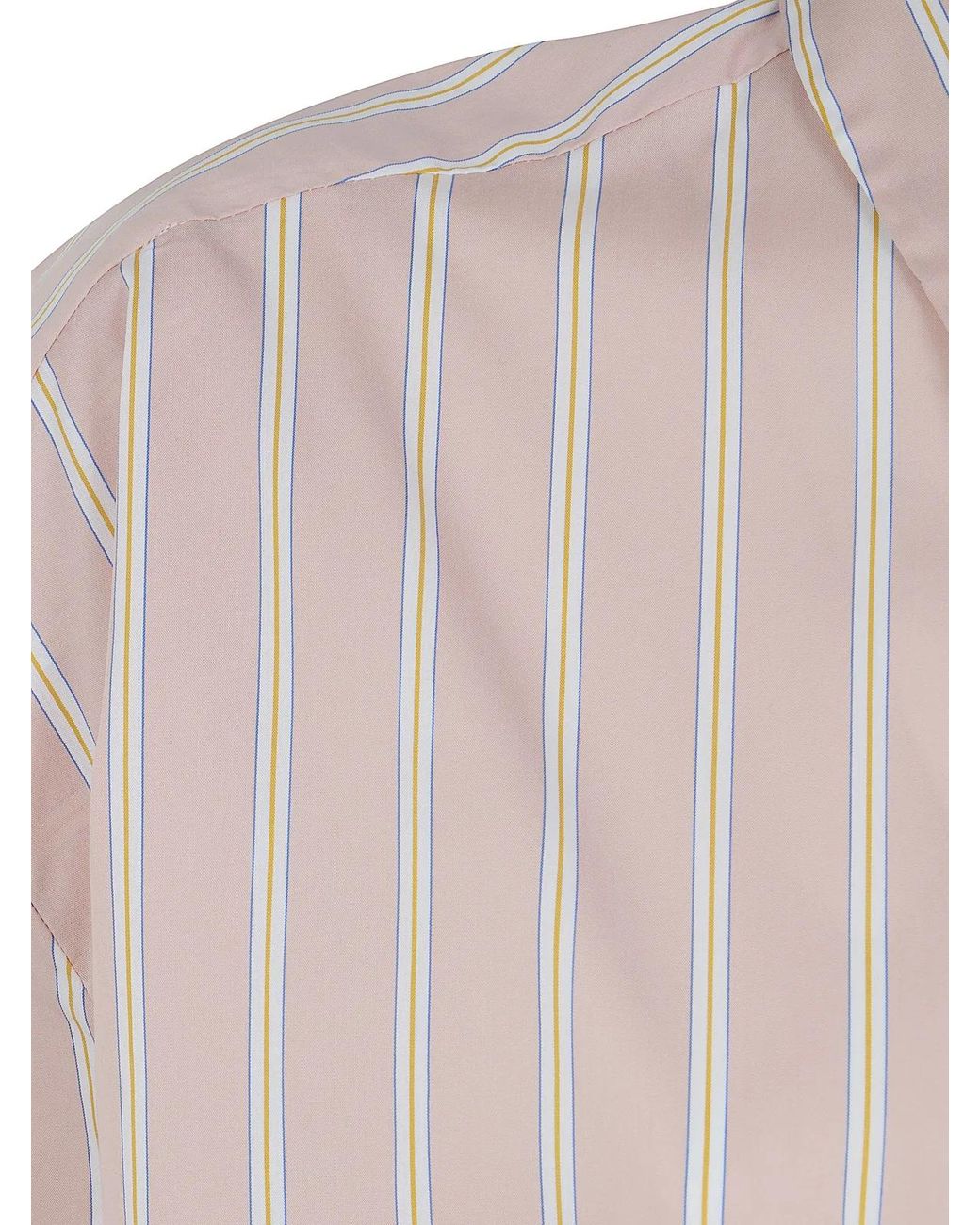 Frankie Shop Pink Stripes Oana Cotton Padded Shirt