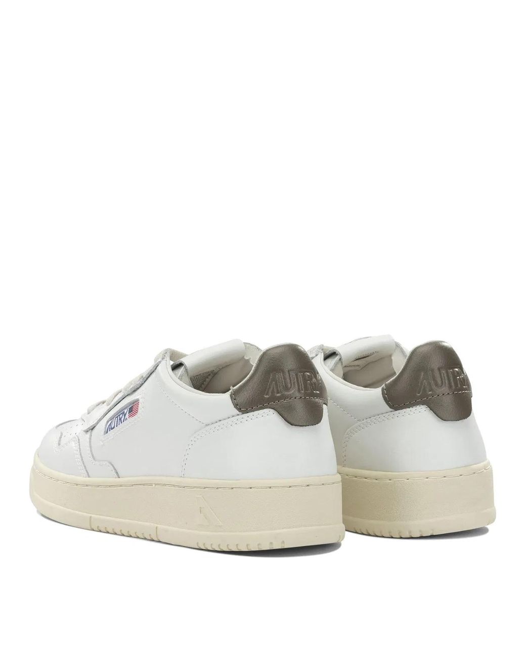 Autry White "Medalist Low" Sneakers for men