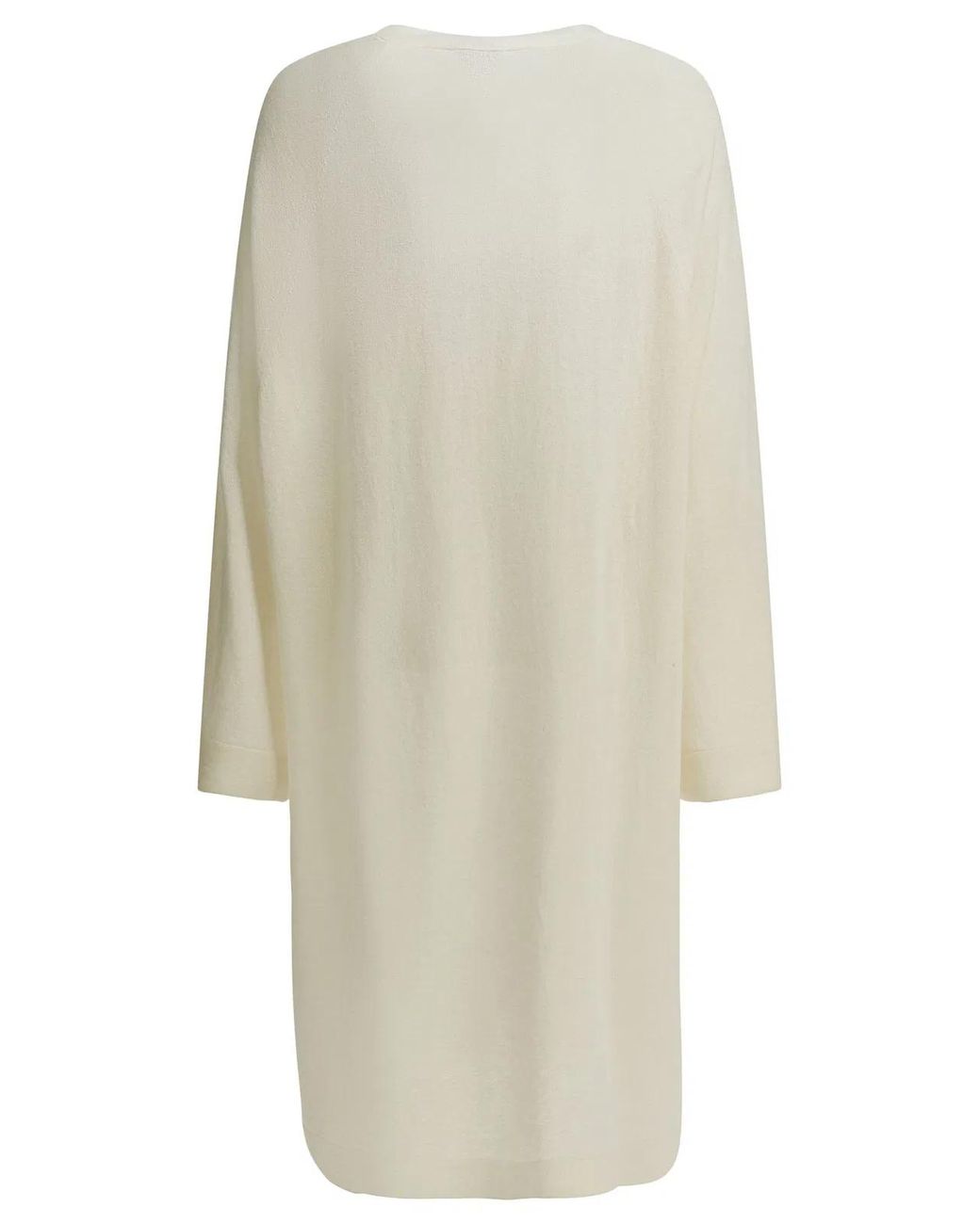 Sa Su Phi White Silk Blend Long Cardigan