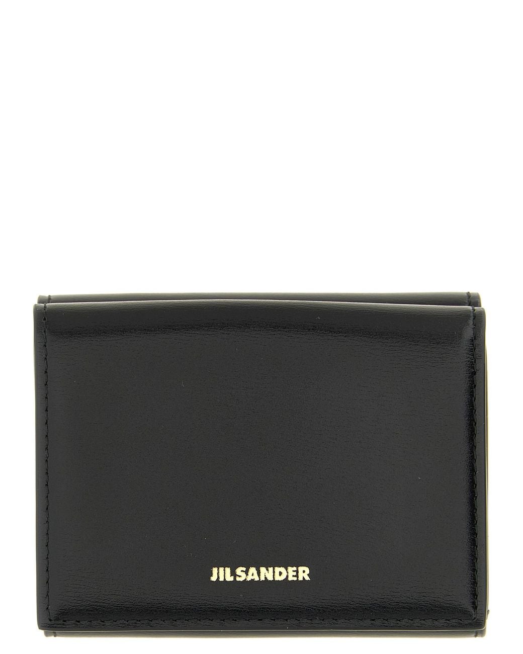 Jil Sander Black Mini Leather Wallet