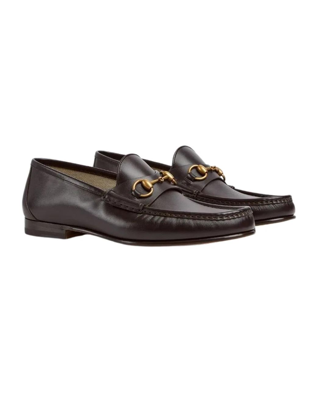 Gucci Black Horsebit Leather Loafers for men