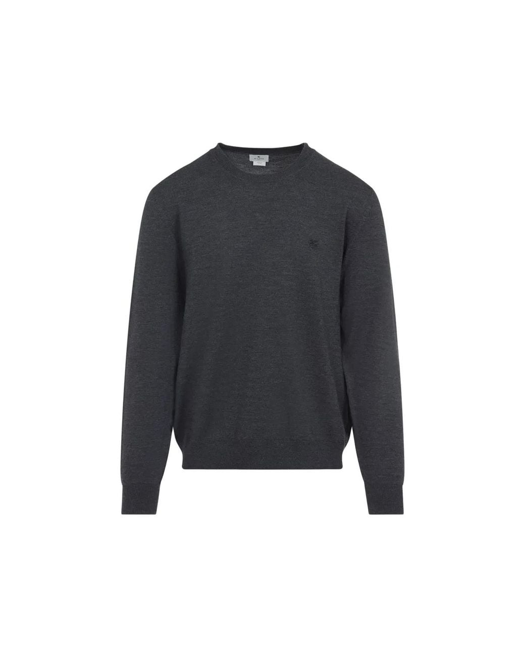 Etro Blue Knitted C-Neck for men
