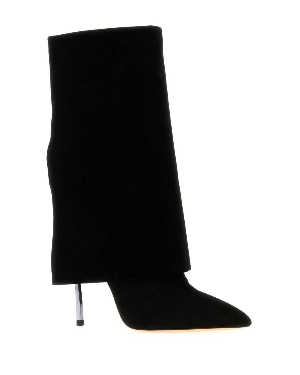 Casadei Black Casual Chic Berlino Suede Ankle Boots With 10 Cm Heel