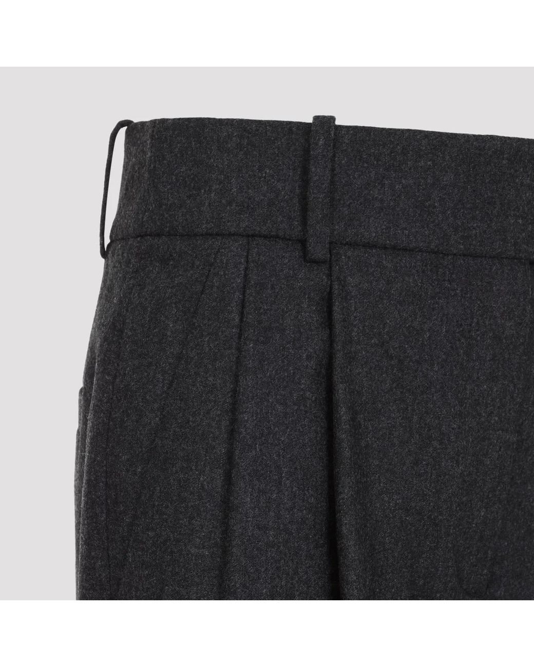 Giorgio Armani Black Swamp Wool Trousers