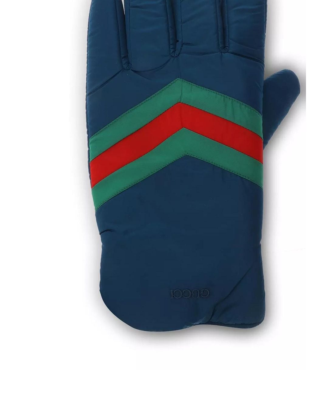 Gucci Blue Nastro Logo Gloves