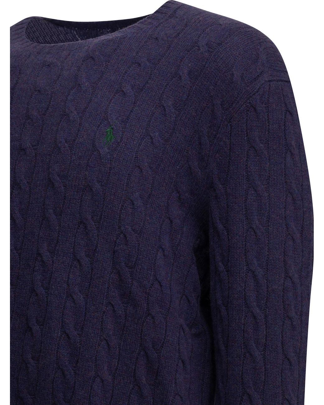 Polo Ralph Lauren Blue Wool Cashmere Crew-Neck Sweater for men