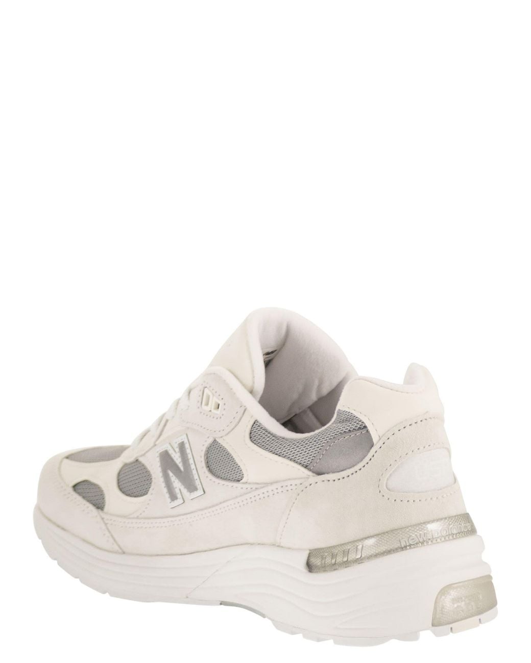New Balance White 992