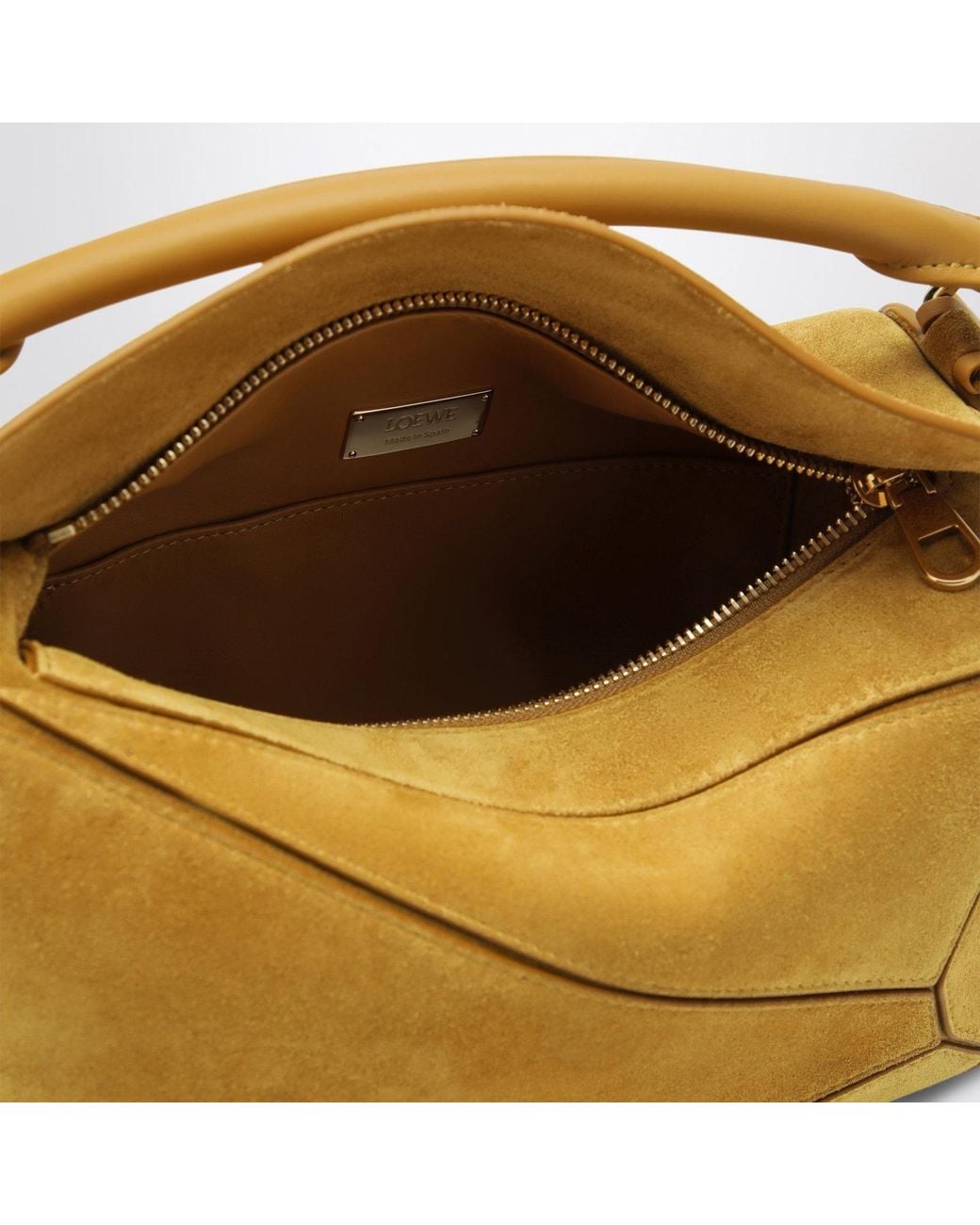 Loewe Yellow Ochre Small Featherlight Puzzle Bag