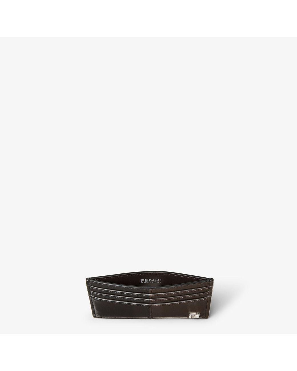 Fendi Black Leather Card Case for men