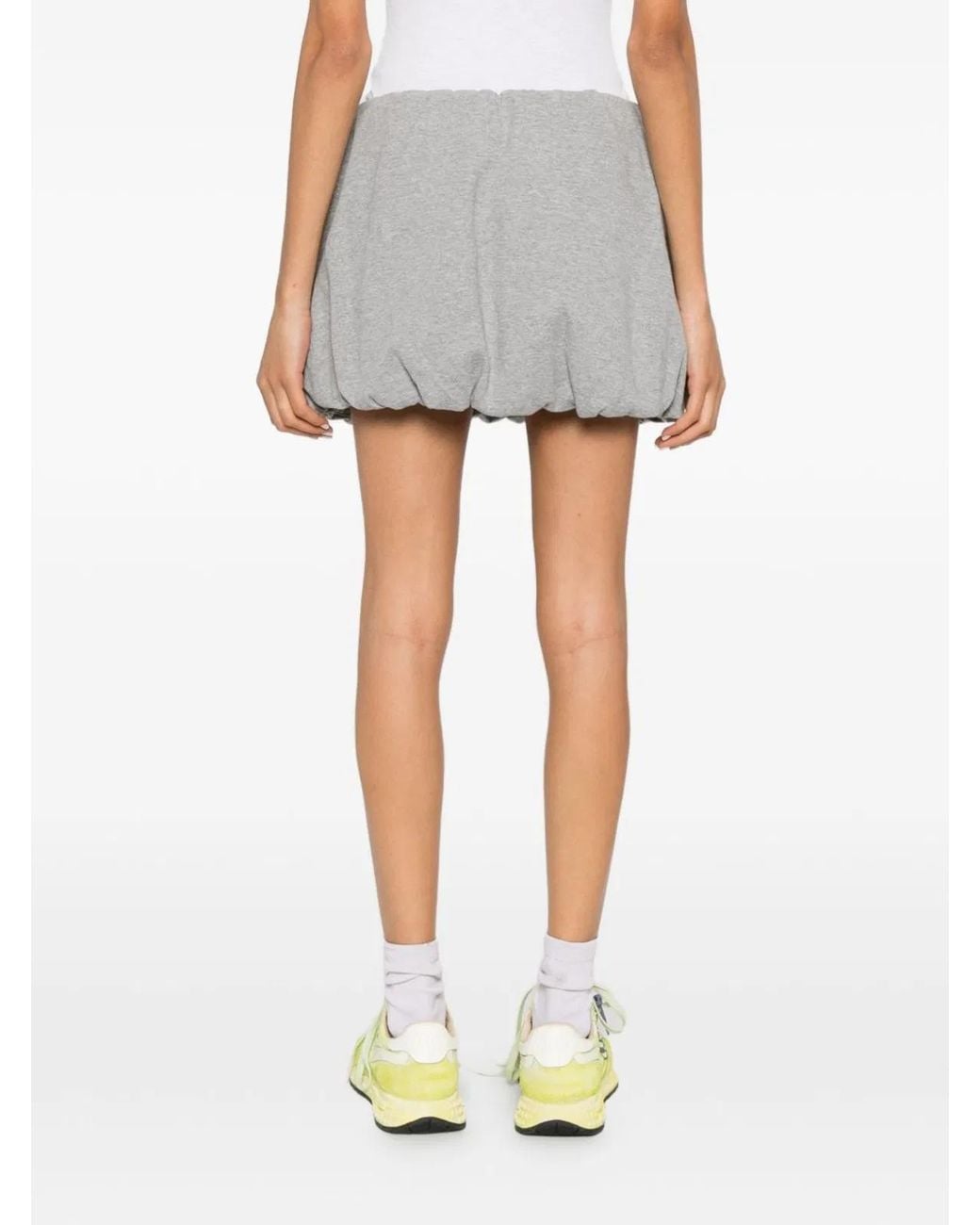 DUNST Gray Cotton Mini Skirt
