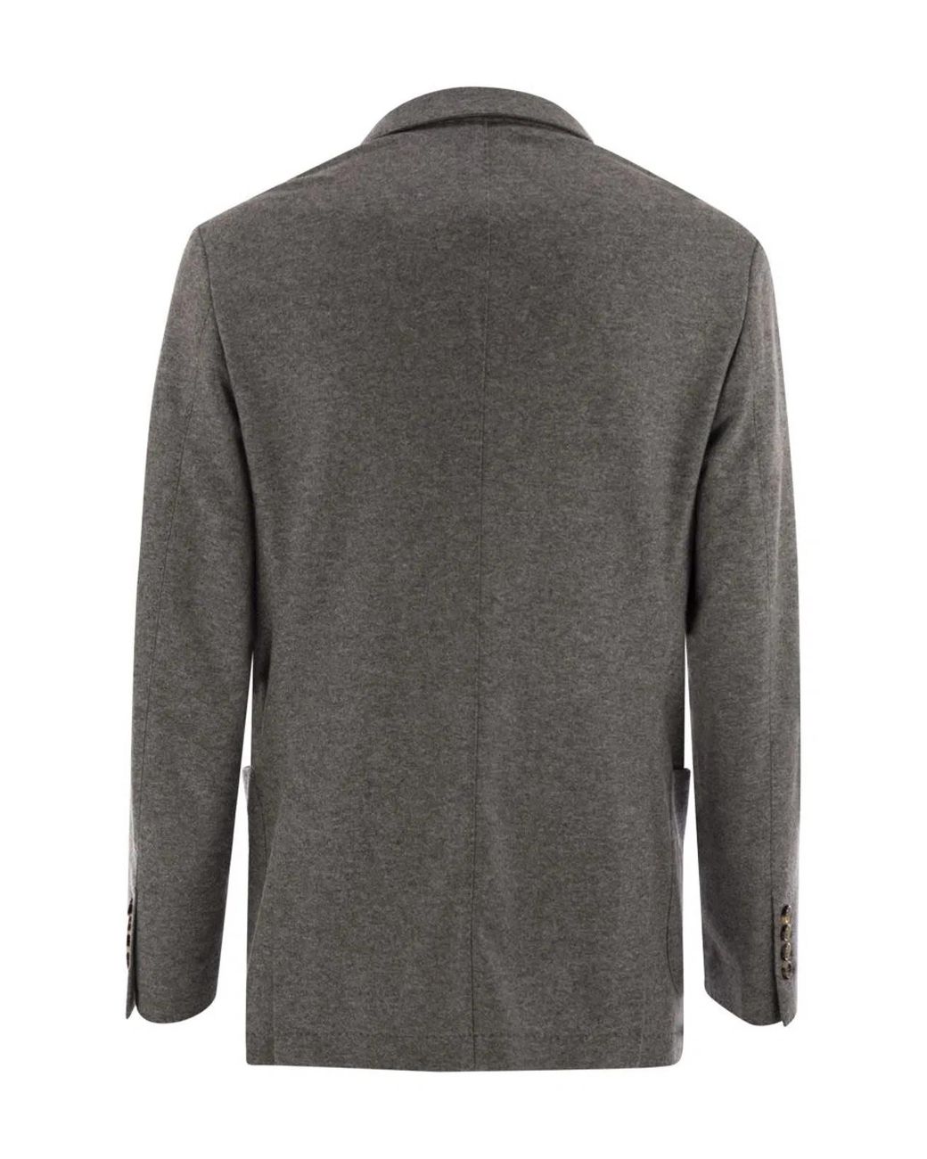 Brunello Cucinelli Black Cashmere Jersey Blazer With Patch Pockets for men