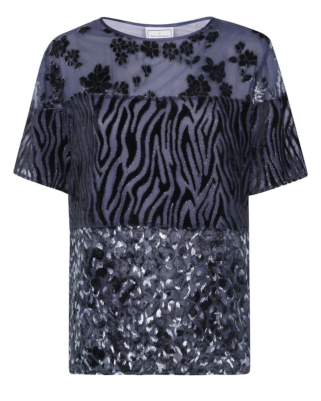Pierre Louis Mascia Blue "Patchwork" T-Shirt