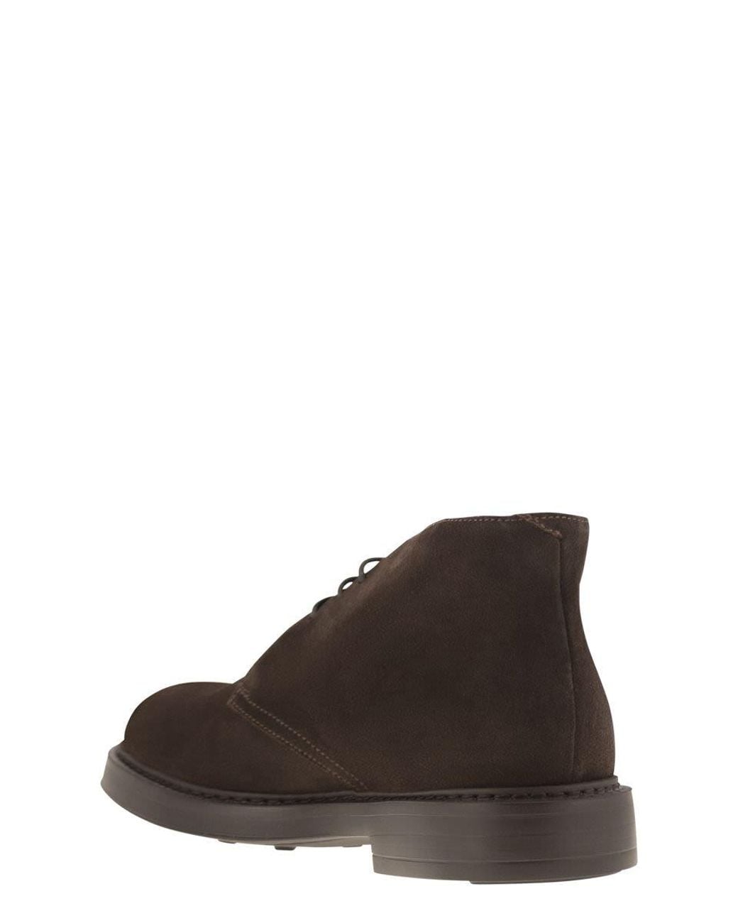 Doucal's Black Dark Suede Ankle Boots for men