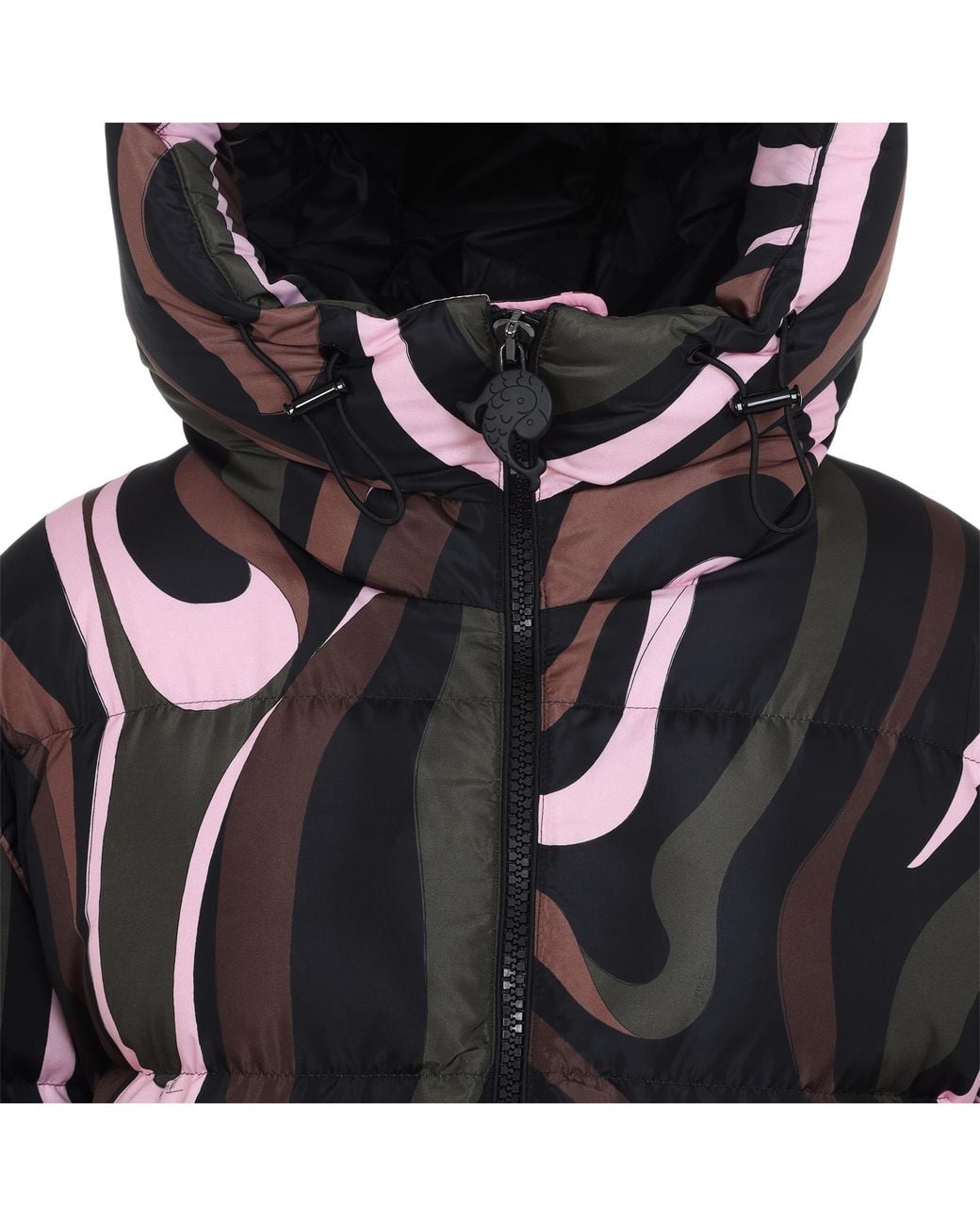 Emilio Pucci Black Khaki Down Jacket
