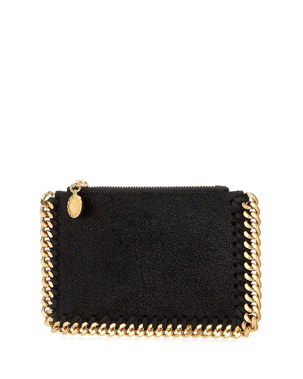 Stella McCartney Black Mini Zip Wallet