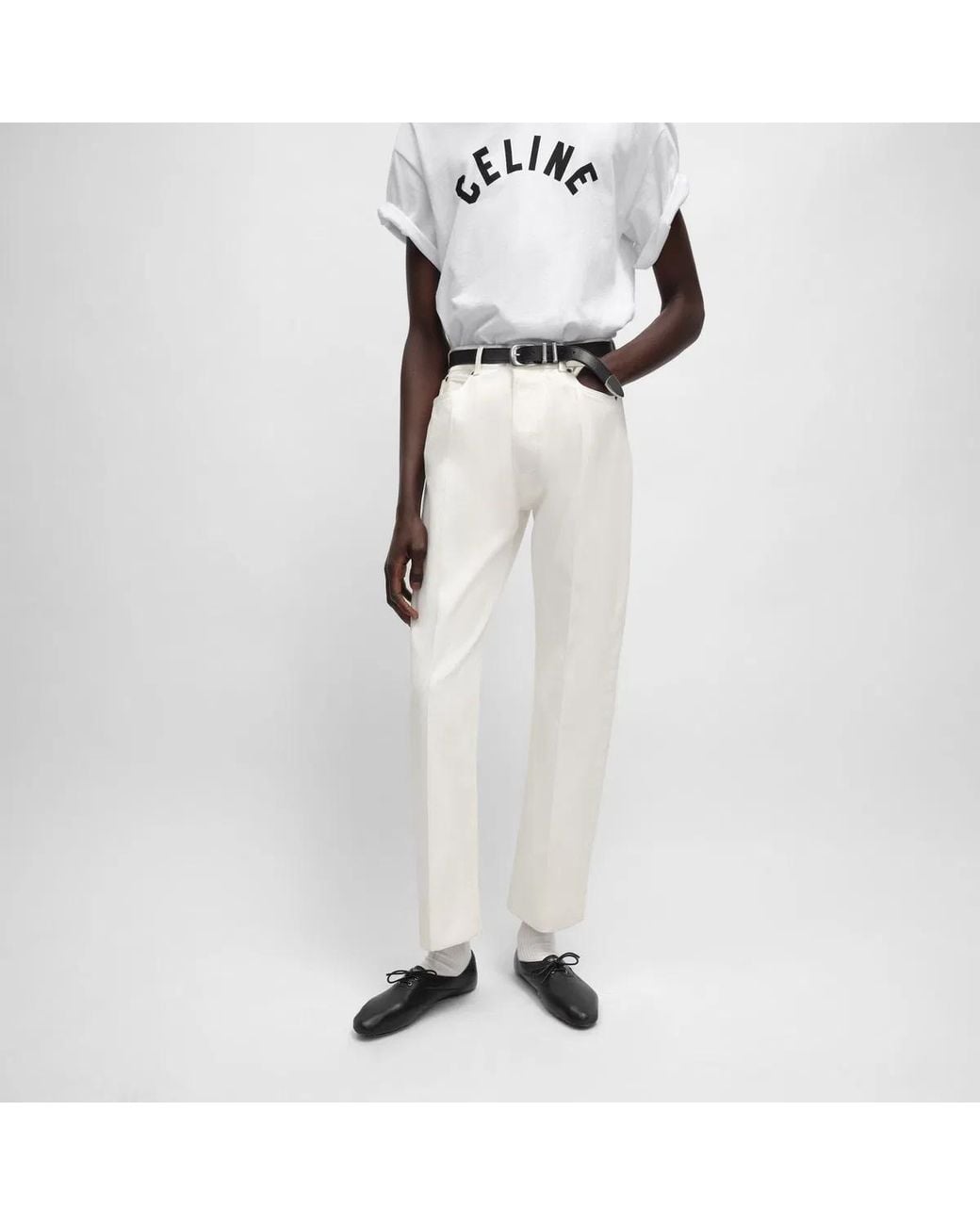 Céline White Boyfriend Jeans for men