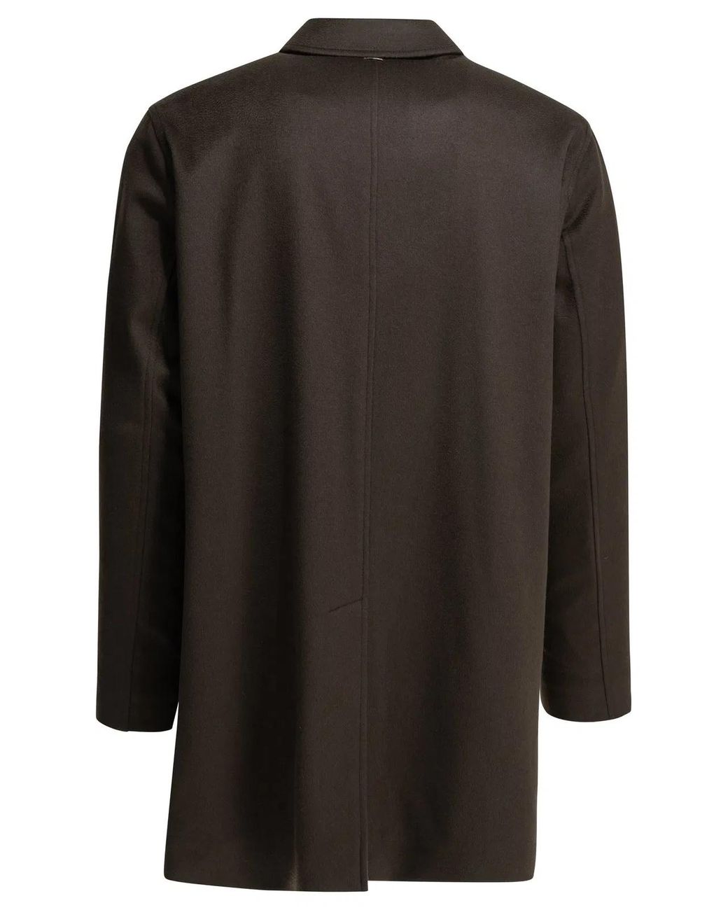 Herno Black Long Coat Made Of Pure Cashmere for men
