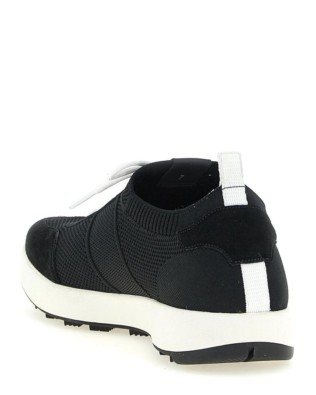 Kiton Black Technical Cotton Sneakers for men
