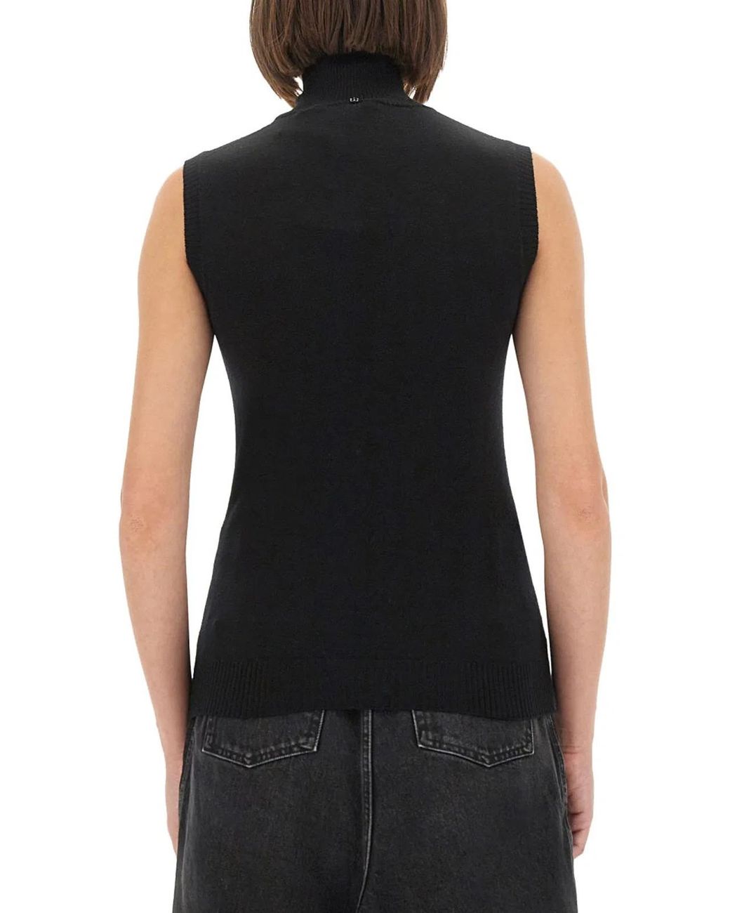 Max Mara Black Sleeveless Vertigo Jersey