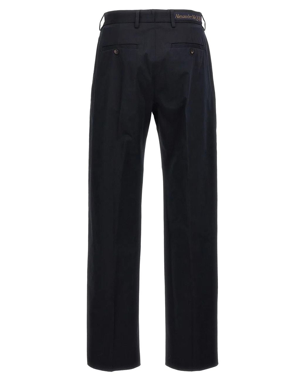 McQueen Blue 'Camera Strap Chino' Trousers for men