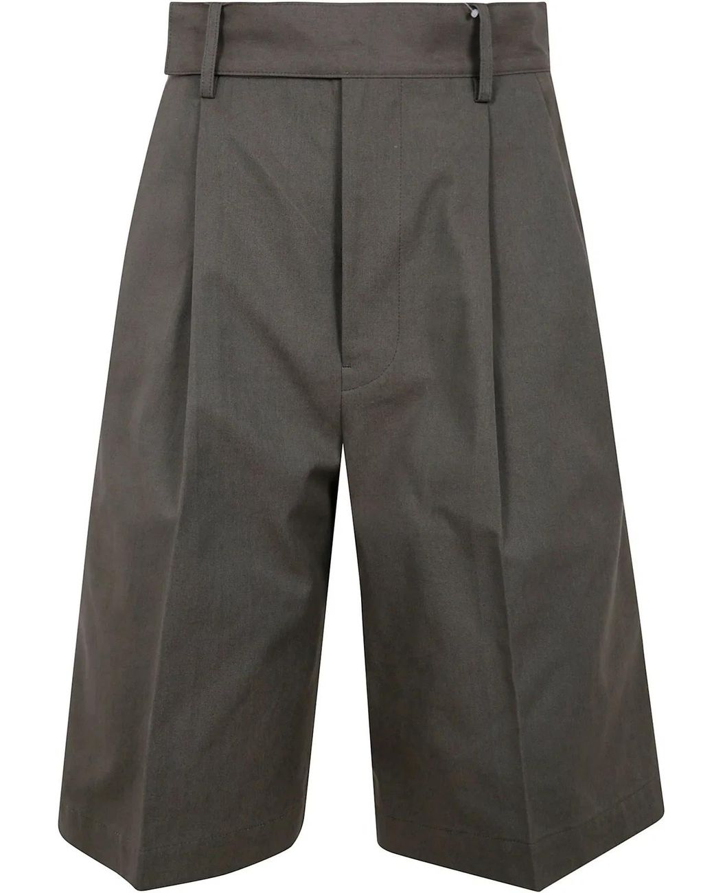 Yohji Yamamoto Gray R-4Tuck Short Pants