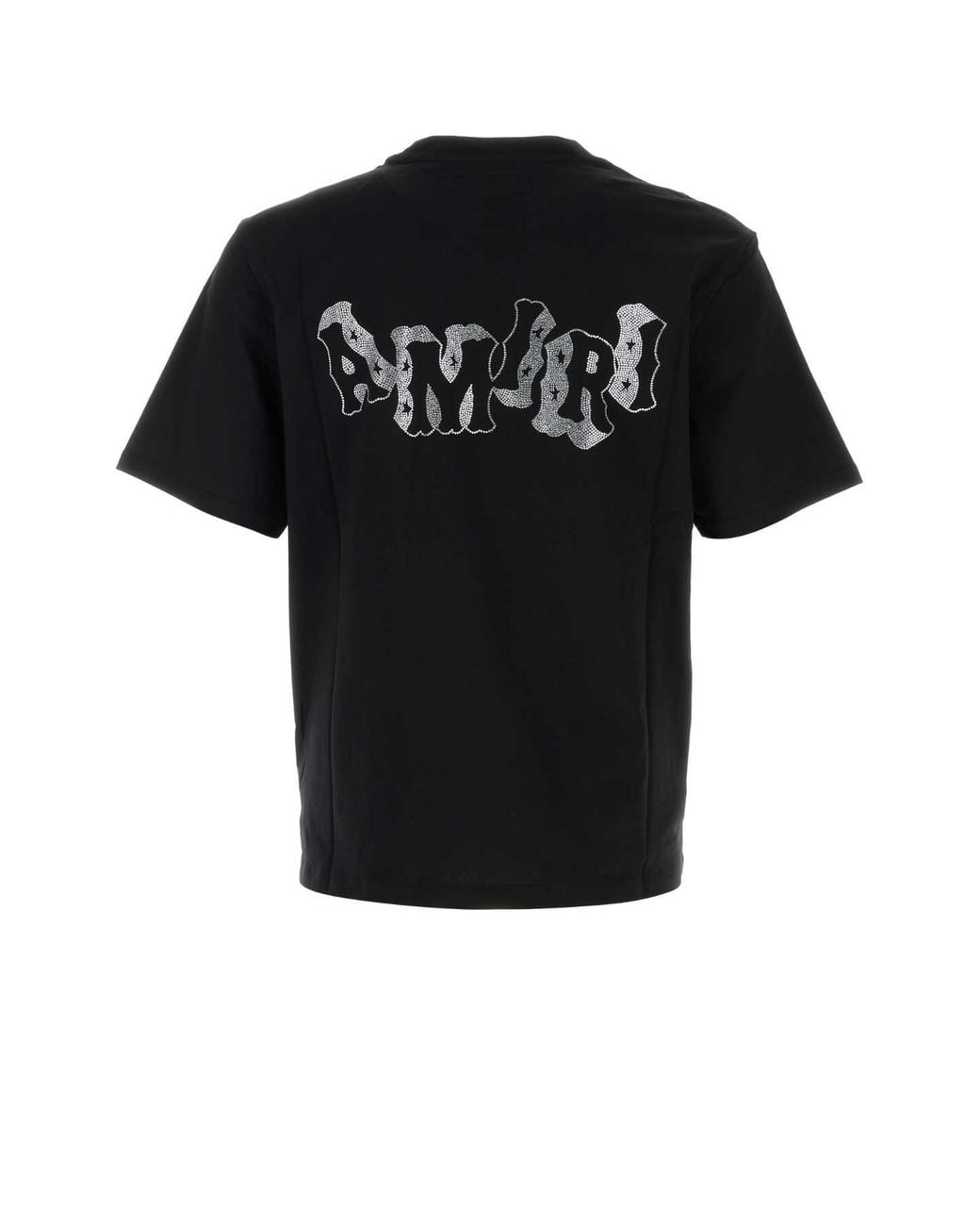 Amiri Black Block Letter Tee for men