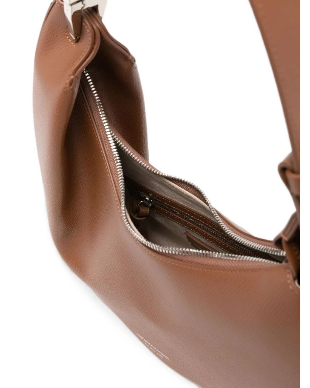 Emporio Armani Brown Medium Leather Hobo Bag