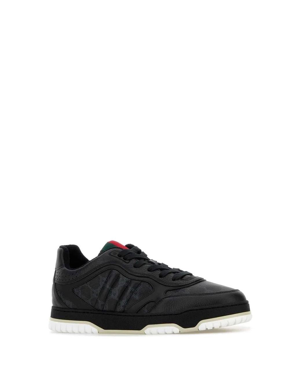 Gucci Black Printed Leather Sneakers for men