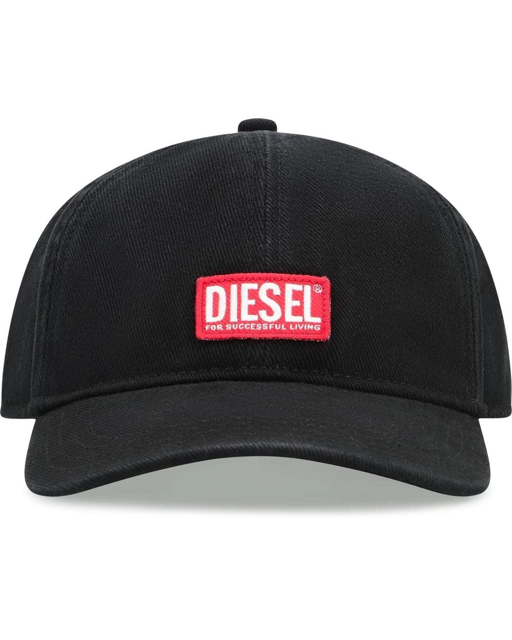 DIESEL Black Corry-Jacq-Wash Logo Baseball Cap for men