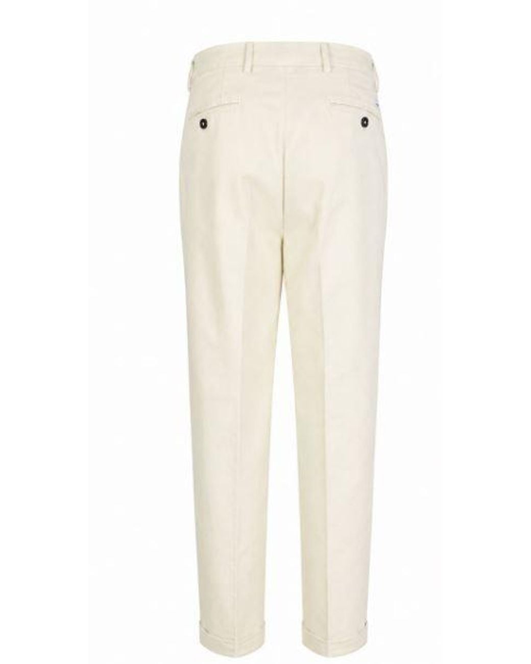 Manuel Ritz White Off Cotton Elastane Trousers for men