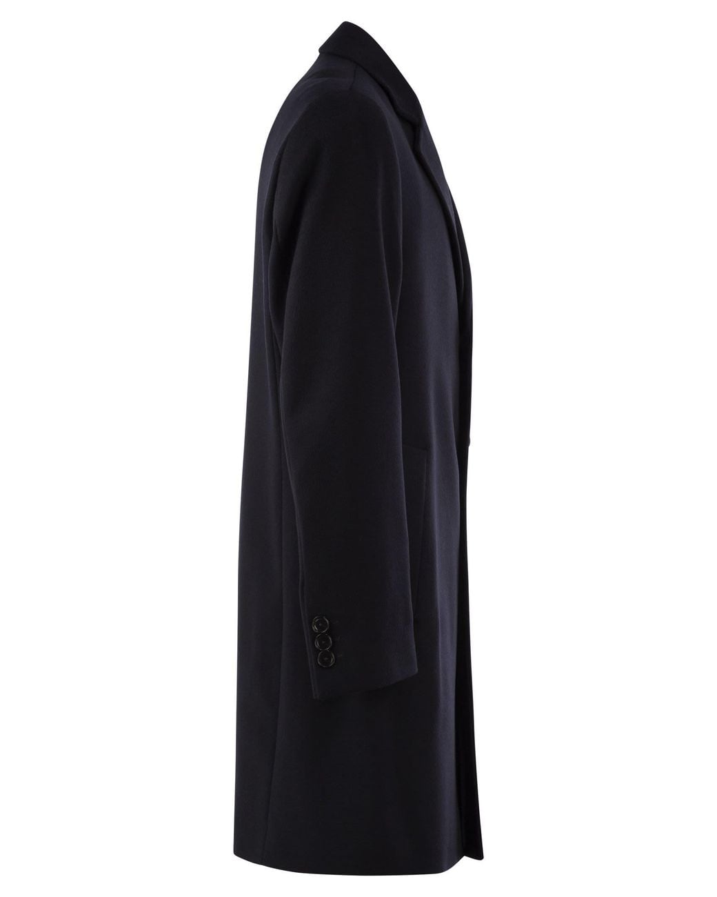 Boss Blue Recycled Wool And Cashmere Coat for men