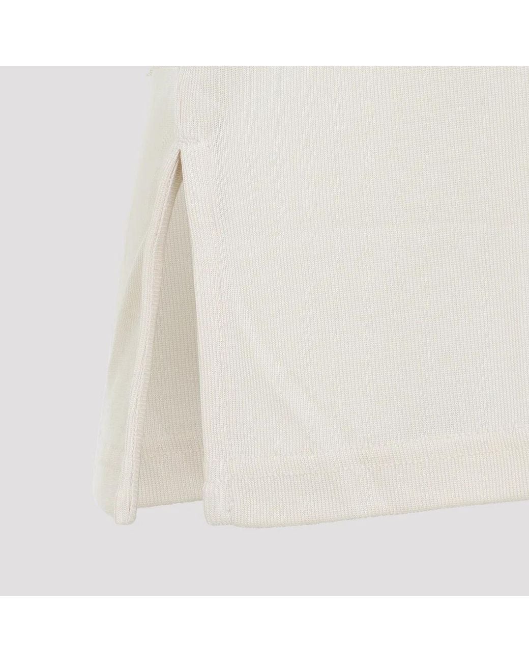 Studio Nicholson White Votan Scoop Neck Vest