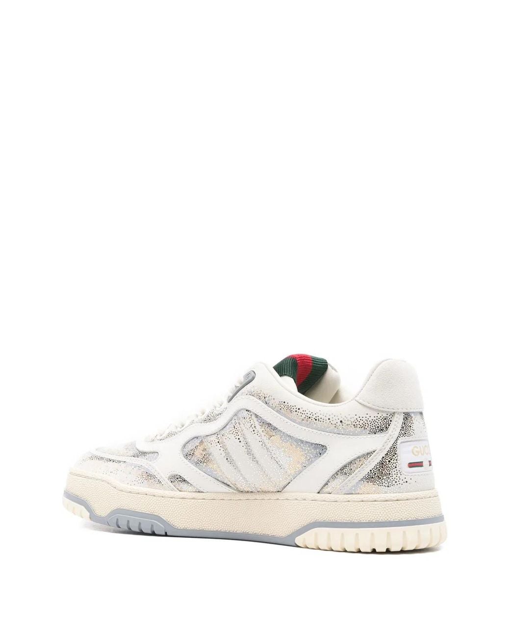 Gucci White Re-Web Glitter/ Gradient Sneakers