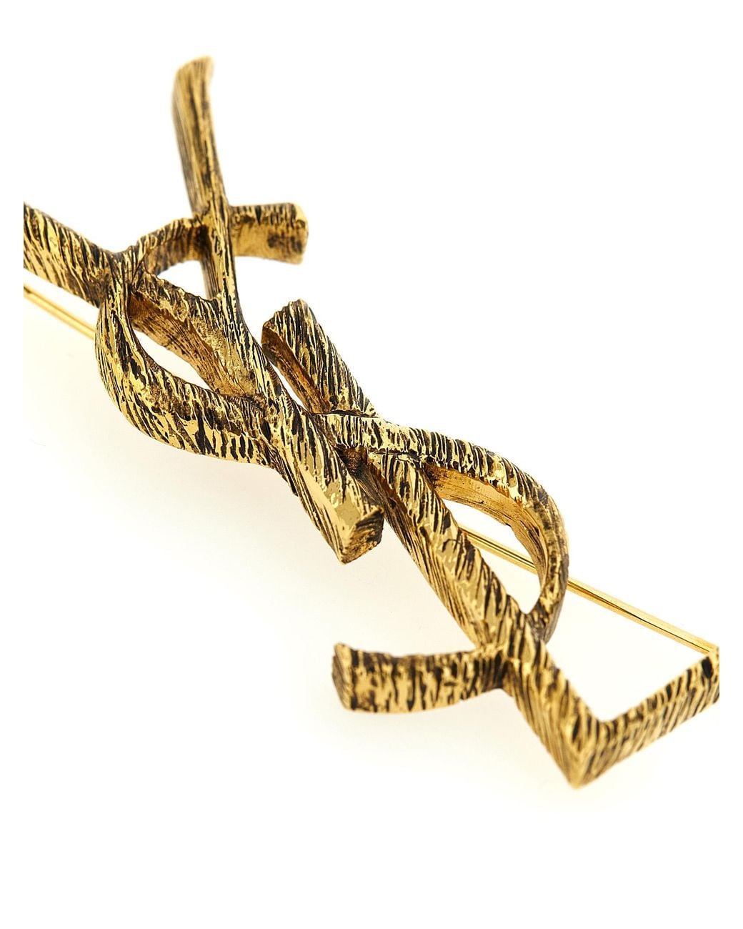 Saint Laurent Metallic 'Monogram' Earrings