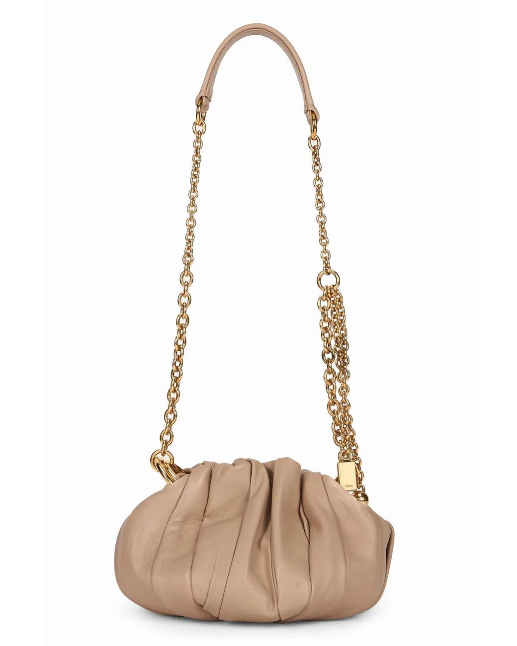 Chloé Pink Pleated Shoulder Bag