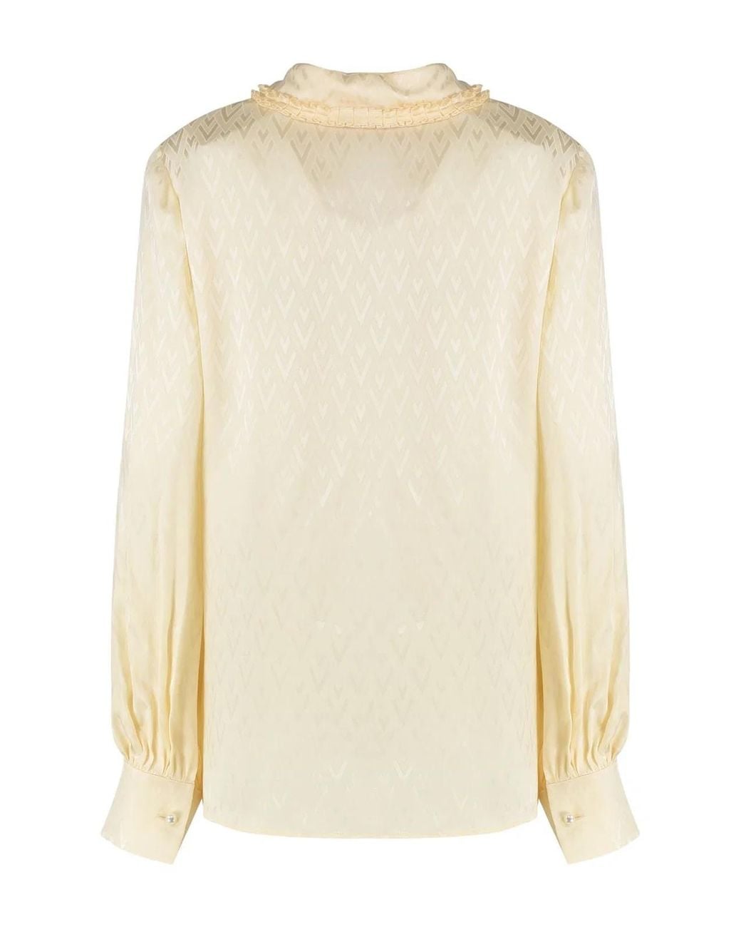 Valentino Garavani Natural Toute La V Silk Shirt