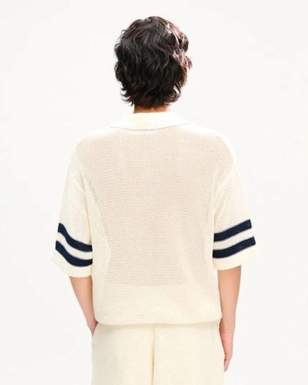 KENZO White Crochet Polo for men