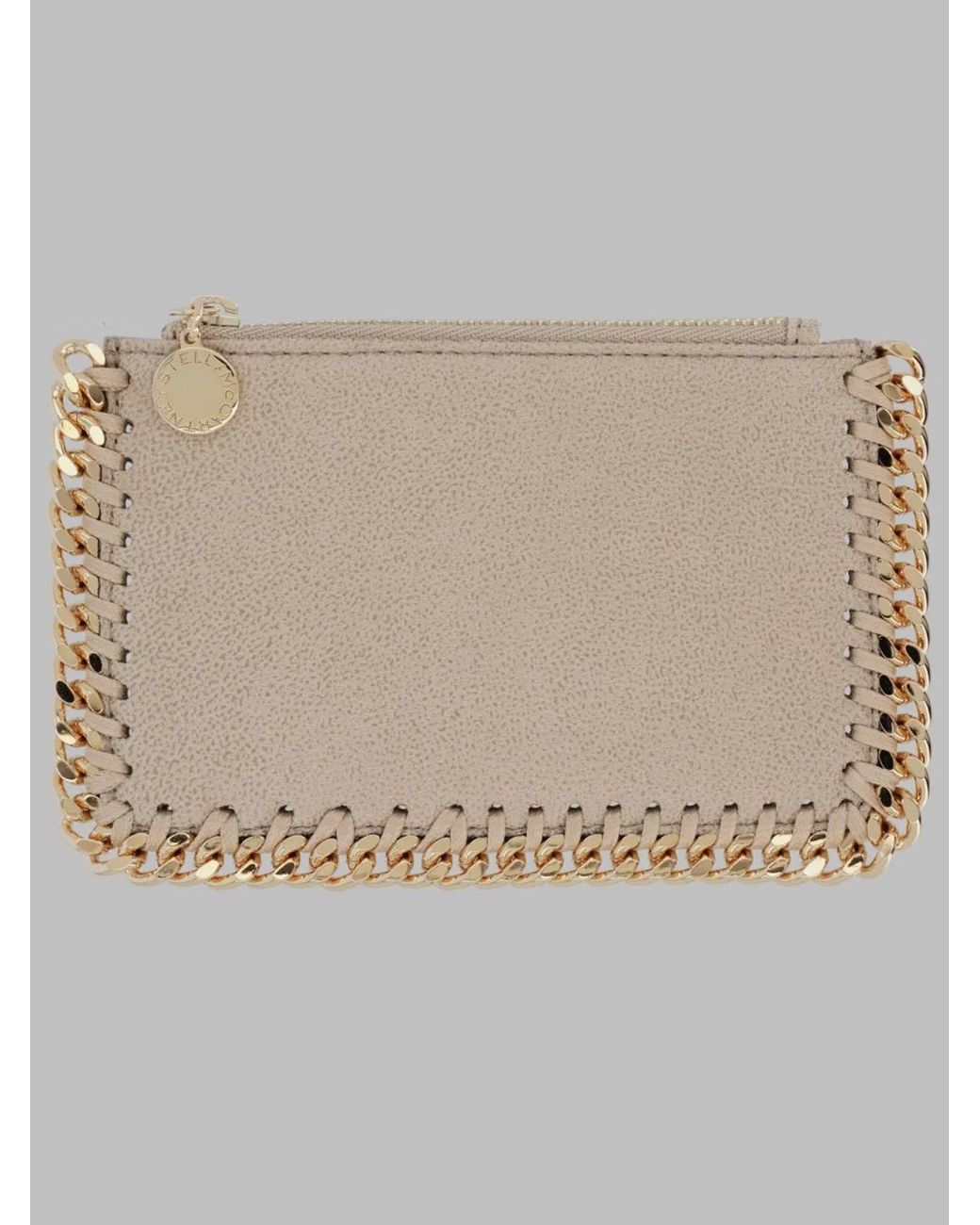 Stella McCartney Natural Card Holder Falabella Polyester Wallets & Purses