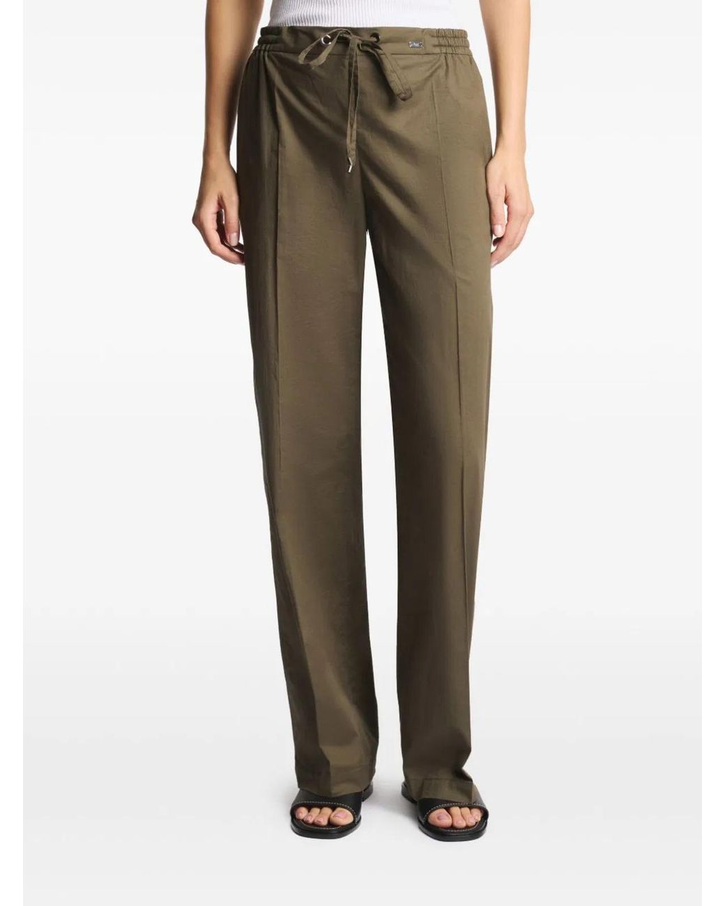 Fay Green Cotton Trousers