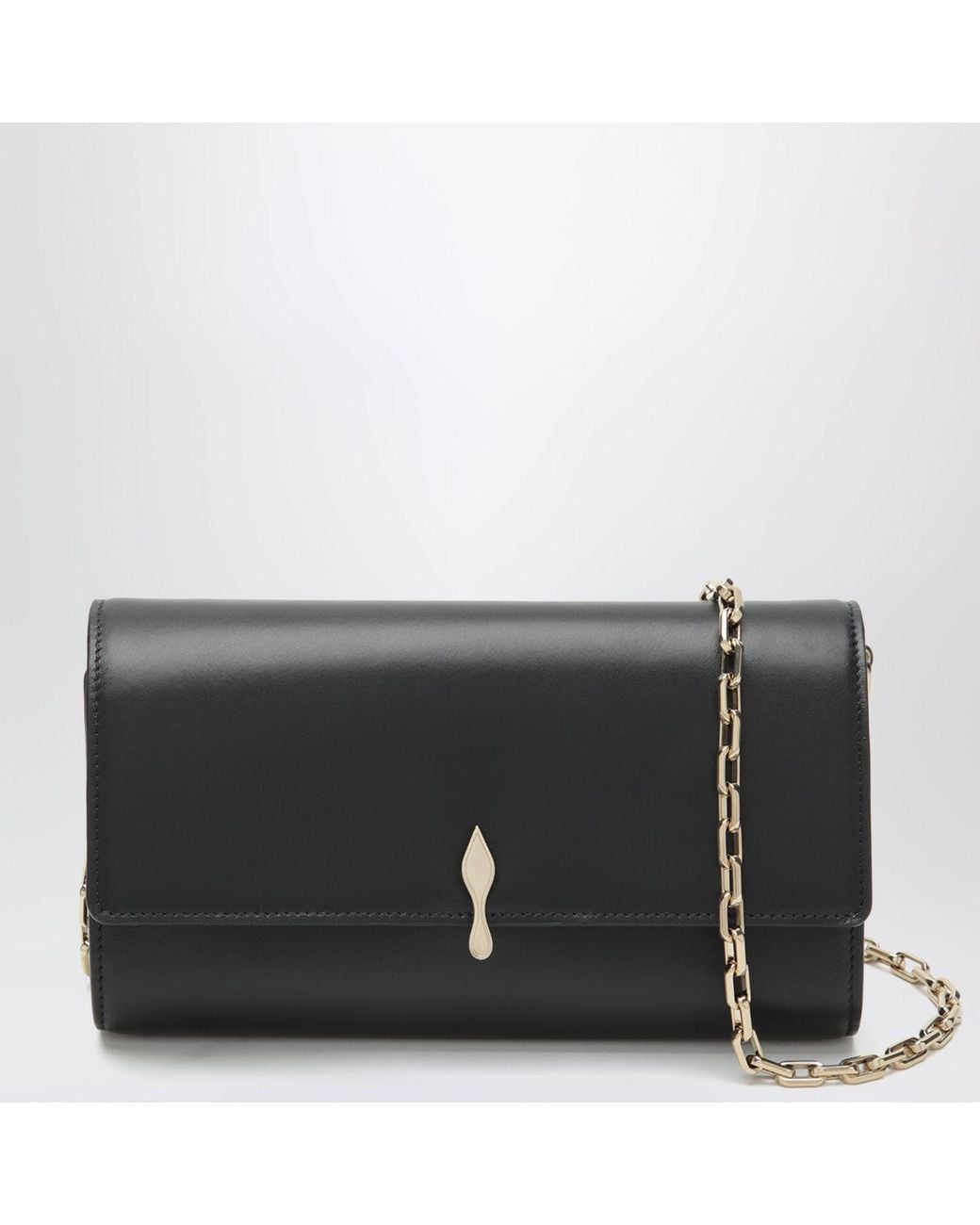 Christian Louboutin Black Clutch Bag With Chain Strap