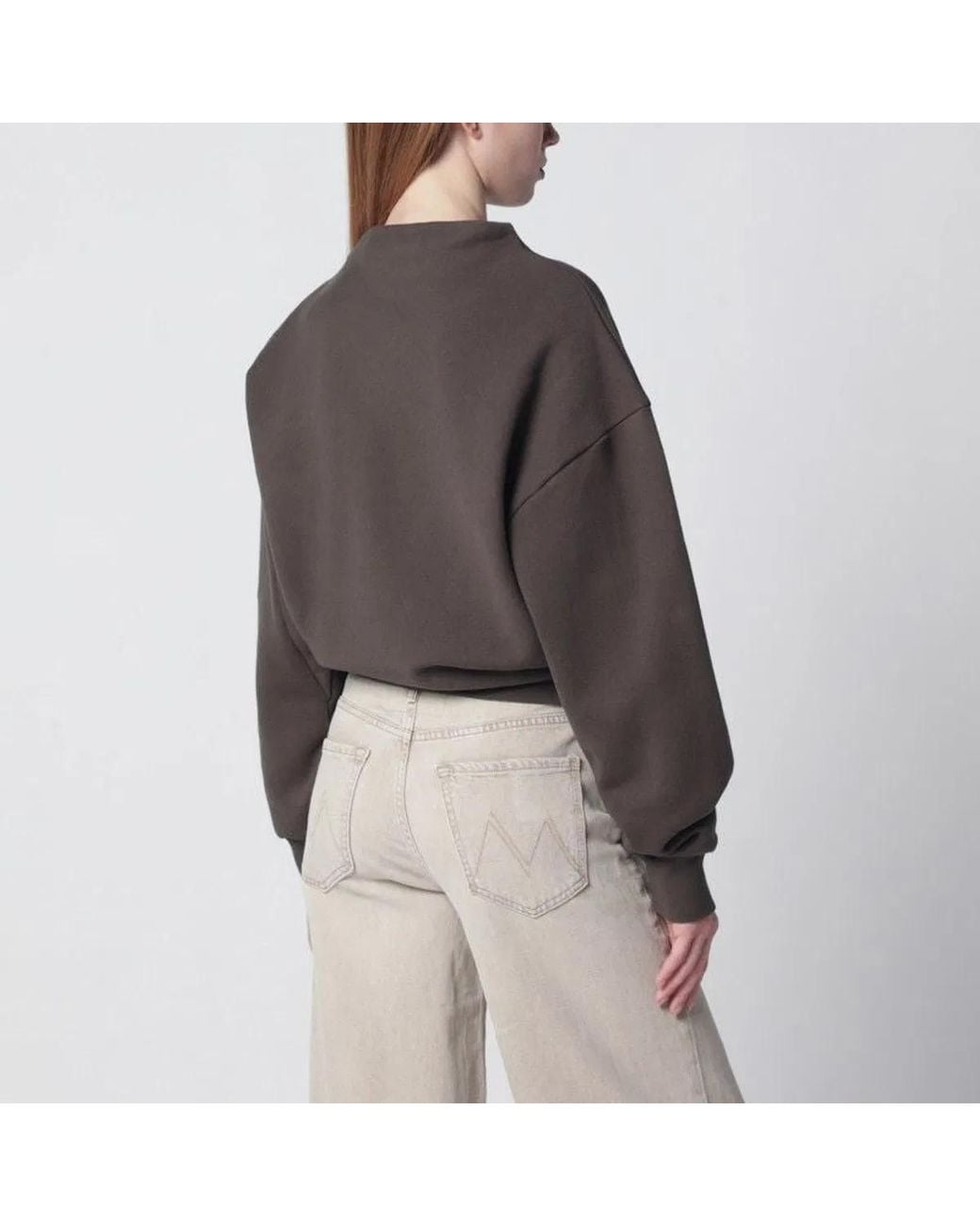 6397 Brown Draped Sweatshirt