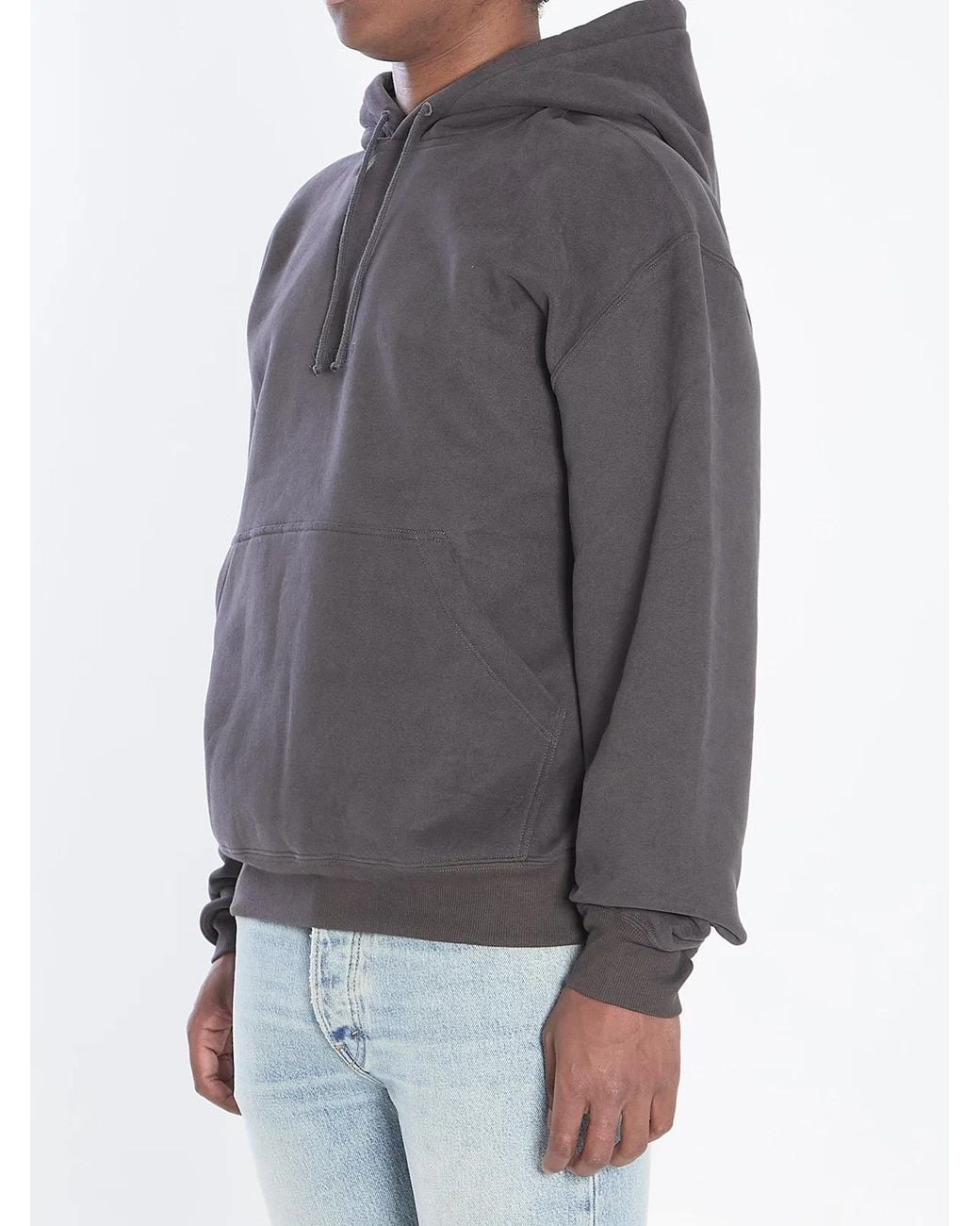 Saint Laurent Gray Cotton Hoodie for men
