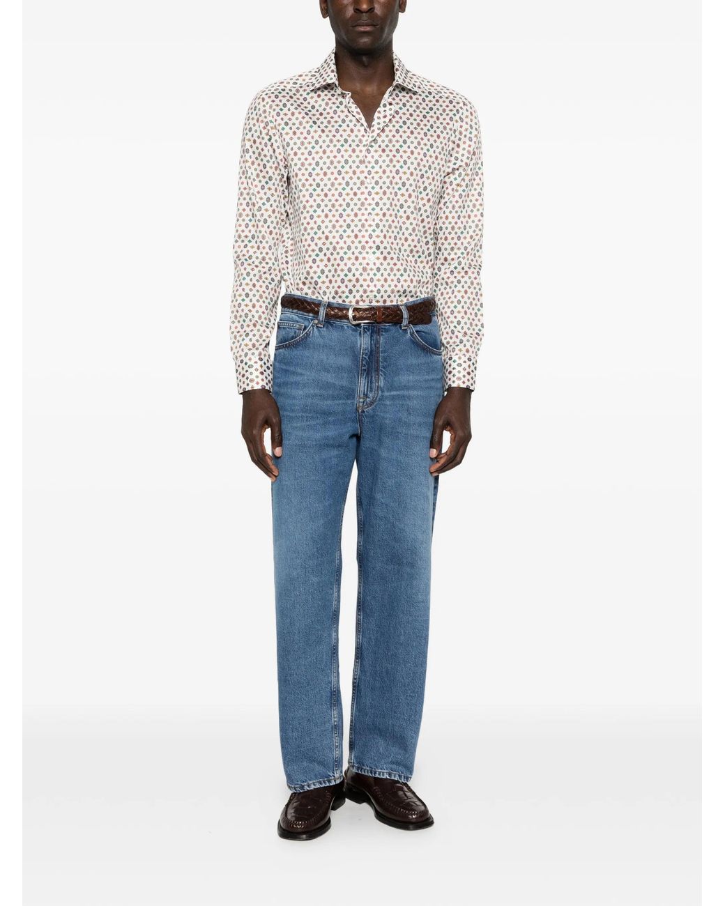 Etro White Cotton Shirt Roma