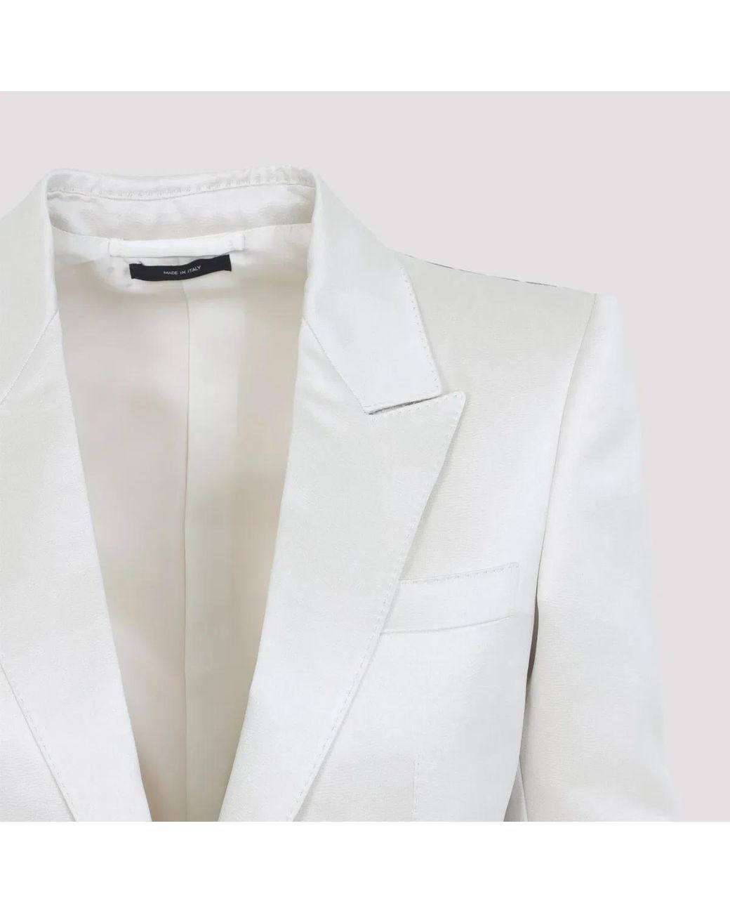Tom Ford White Single-Breasted Blazer Jacket